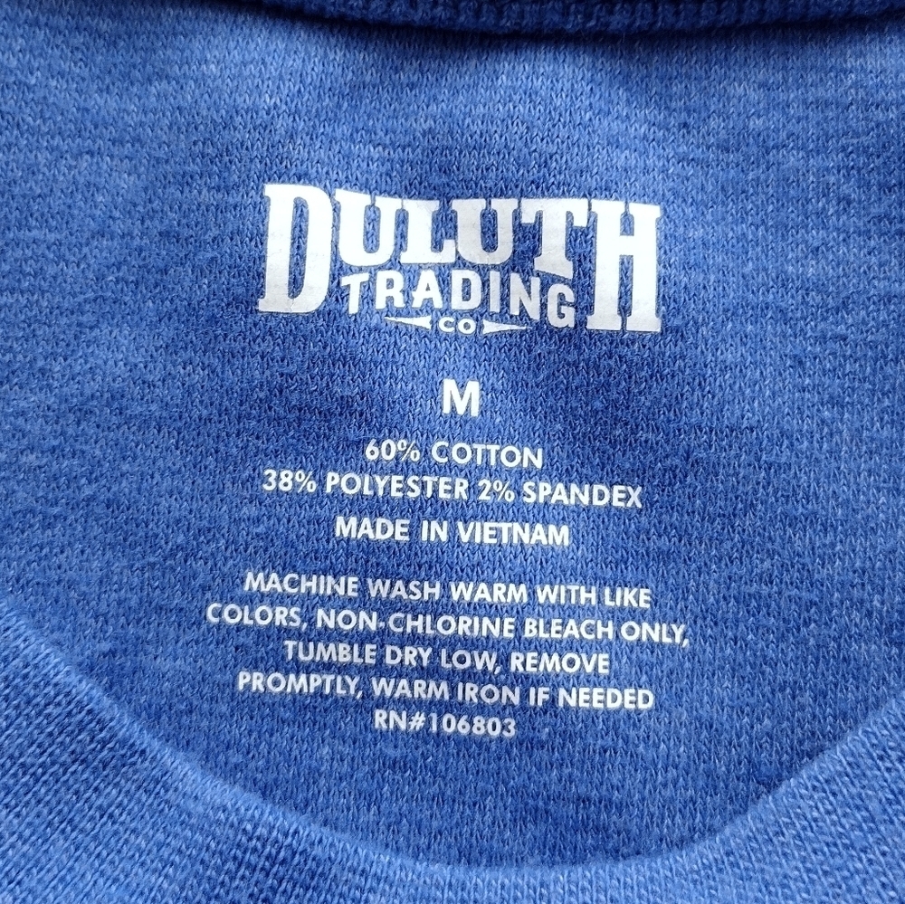 Duluth Trading Co Men's Blue Pullover Crew Neck Long Sleeve Shirt Size M - Picture 11 of 11